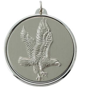 2-3/16 INCH MEDAL FRAME, EAGLE MEDALLION - MULTIPLE COLORS
