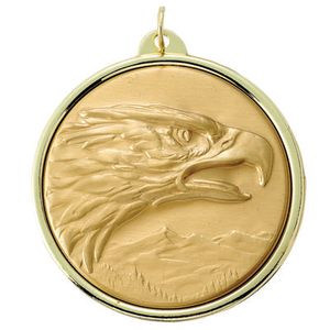 2-3/16 INCH MEDAL FRAME, EAGLE MEDALLION - MULTIPLE COLORS