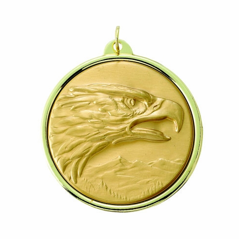 2-3/16 INCH MEDAL FRAME, EAGLE MEDALLION - MULTIPLE COLORS
