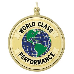 2 3/16 INCH MEDAL FRAME, WORLD CLASS PERFORMANCE MEDALLION - MULTIPLE COLORS