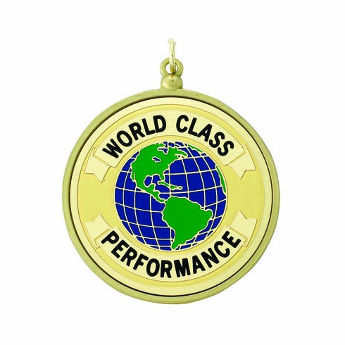 2 3/16 INCH MEDAL FRAME, WORLD CLASS PERFORMANCE MEDALLION - MULTIPLE COLORS