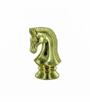 2 3/4 GOLD PLASTIC CHESS KNIGHT FIGURE