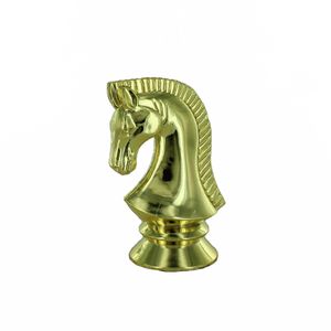 2 3/4 GOLD PLASTIC CHESS KNIGHT FIGURE