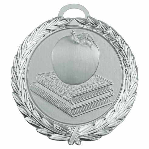 2-3/4 INCH BRIGHT GOLD WREATH MEDAL FRAME HOLDS 2" INSERT