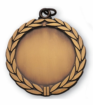 2-3/4 INCH BRONZE MEDAL ANTIQUE WREATH BORDER FRAME 