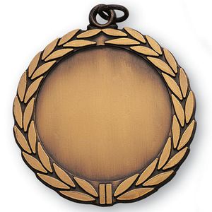 2-3/4 INCH BRONZE MEDAL ANTIQUE WREATH BORDER FRAME 