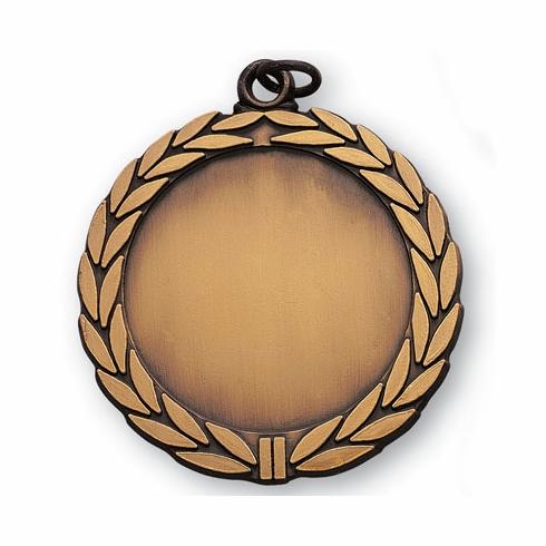 2-3/4 INCH BRONZE MEDAL ANTIQUE WREATH BORDER FRAME 