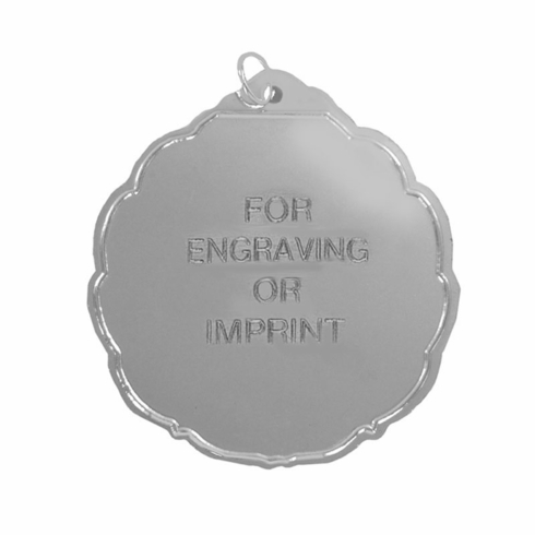 2-3/4 INCH DIE CAST SILVER MEDAL HOLDS 2 INCH INSERT