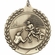 2-3/4 Inch Football Medal 3- Dimensional Die Cast Satin in Antique Brass, Pewter or Bronze Finish