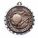 2-3/4 Inch 3-D Golf Medal in Antique Brass, Pewter or Bronze Finish
