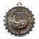 2-3/4 Inch 3-D Hockey Medal in Antique Brass, Pewter or Bronze Finish