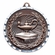 2-3/4 Inch 3-D Academic Lamp Medal in Antique Brass, Pewter or Bronze Finish
