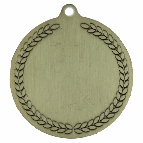2-3/4 Inch 3-D Academic Lamp Medal in Antique Brass, Pewter or Bronze Finish