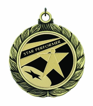 2 3/4 INCH MEDAL FRAME, STAR PERFORMER MEDALLION