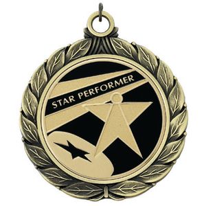 2 3/4 INCH MEDAL FRAME, STAR PERFORMER MEDALLION