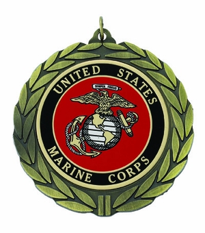 2-3/4 INCH MEDAL FRAME, U.S. MARINE CORPS MEDALLION
