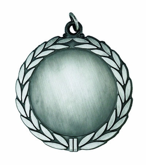 2-3/4 INCH SILVER MEDAL ANTIQUE WREATH BORDER FRAME 