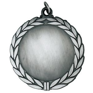 2-3/4 INCH SILVER MEDAL ANTIQUE WREATH BORDER FRAME 