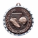 2-3/4 Inch 3-D Soccer Medal in Antique Brass, Pewter or Bronze Finish