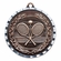 2-3/4 Inch 3-D Tennis Medal in Antique Brass, Pewter or Bronze Finish