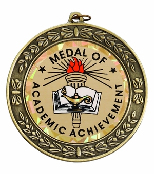 2-3/4 INCH WREATH MEDAL FRAME HOLDS 2 INCH INSERT, MULTIPLE COLORS