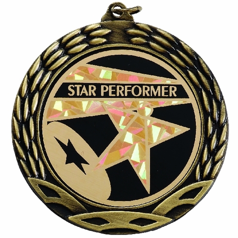 2-3/4 INCH WREATH MEDAL FRAME HOLDS 2 INCH INSERT, MULTIPLE COLORS