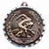 2-3/4 Inch 3-D Wrestling Medal in Antique Brass, Pewter or Bronze Finish