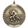 2-3/4 Inch Wrestling Medal 3- Dimensional Die Cast Satin in Antique Brass, Pewter or Bronze Finish