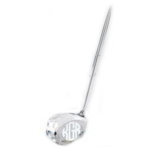 2-3/4" x 1-1/2" OPTICAL CRYSTAL GOLF CLUB WITH SILVER PIN PEN HOLDER