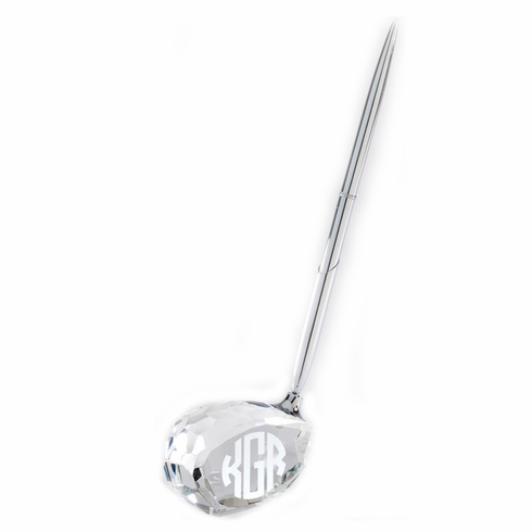 2-3/4" x 1-1/2" OPTICAL CRYSTAL GOLF CLUB WITH SILVER PIN PEN HOLDER
