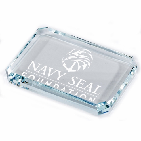 2-3/4 X 3-3/4 INCH OPTICAL CRYSTAL PAPER WEIGHT