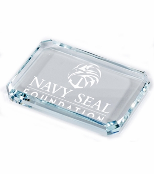 2-3/4 X 3-3/4 INCH OPTICAL CRYSTAL PAPER WEIGHT