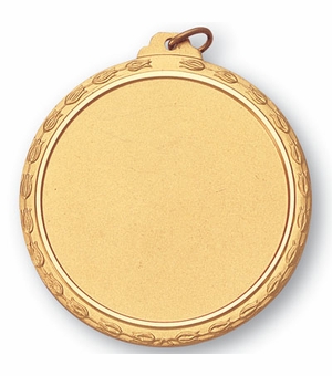 2-3/8 INCH MEDAL, DIAMOND CUT WREATH RIM, HOLDS 2 INCH INSERT - MULTIPLE COLORS