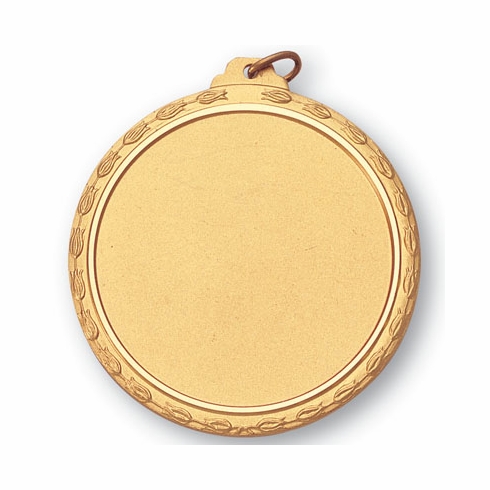 2-3/8 INCH MEDAL, DIAMOND CUT WREATH RIM, HOLDS 2 INCH INSERT - MULTIPLE COLORS