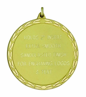2-3/8 INCH MEDAL FOR ENGRAVING OR HOLDS 2 INCH INSERT - MULTIPLE COLORS