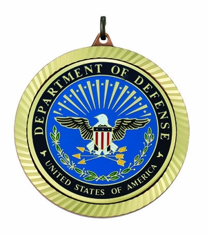 2-3/8 INCH MEDAL FRAME, DEPT. OF DEFENSE MEDALLION
