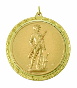 2-3/8 INCH MEDAL FRAME, MINUTEMAN MEDALLION