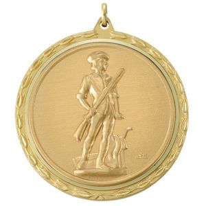 2-3/8 INCH MEDAL FRAME, MINUTEMAN MEDALLION