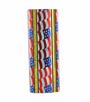 2-3/8 INCH U.S. FLAG OVAL PLASTIC COLUMN