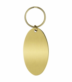 2-5/8 INCH OVAL BRASS KEY TAG