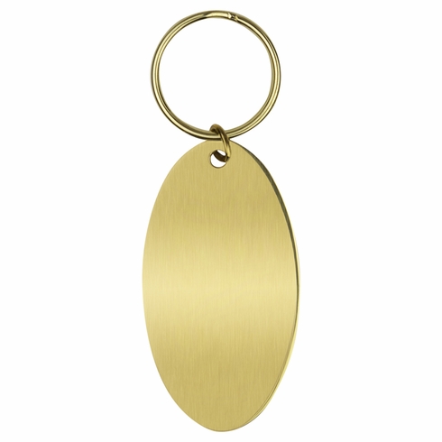 2-5/8 INCH OVAL BRASS KEY TAG
