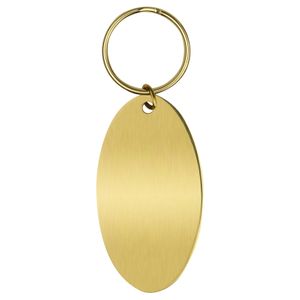 2-5/8 INCH OVAL BRASS KEY TAG
