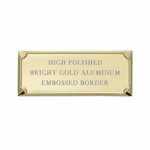 2-7/16 X 1 GOLD ALUMINUM PLATE