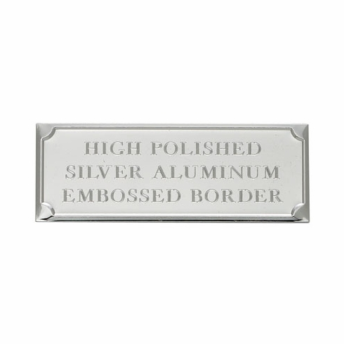 2-7/16 X 1 SILVER ALUMINUM PLATE