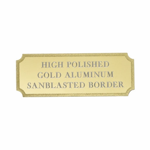 2-7/8 X 1-1/16 GOLD ALUMINUM PLATE