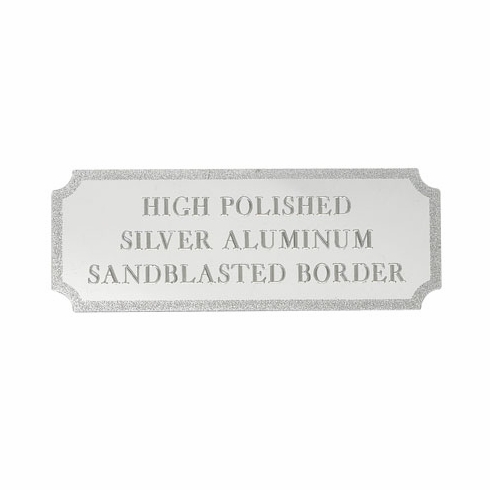 2-7/8 X 1-1/16 SILVER ALUMINUM PLATE