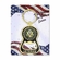 2-7/8 x 1-7/8 INCH BRIGHT GOLD ARMY VETERAN BOTTLE OPENER KEYCHAIN WITH SOFT EPOXY ENAMEL UNITED STATES ARMY EMBLEM