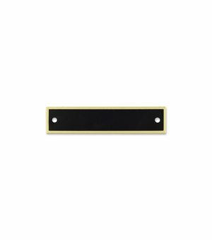 2-7/8 X 5/8 Inch Black and Gold Screened Perpetual Plate for Engraving