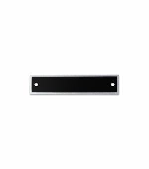 2-7/8 X 5/8 Inch Black and Silver Screened Perpetual Plate for Engraving