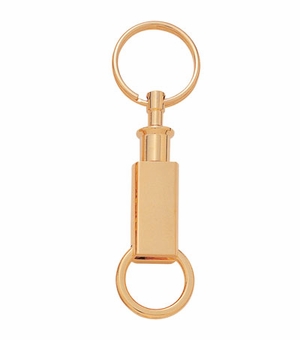 2-7/8 x 5/8 INCHES BRASS PULL AND SPLIT KEY RING